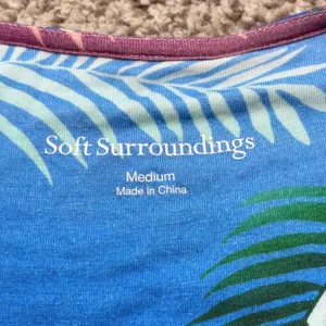Soft Surroundings Maxi Dress Women‎ M Anya Tropical Twist Front V Neck thumbnail 6