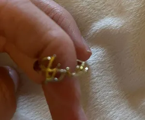 “Love” lettered gold ring thumbnail 3