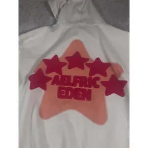 Aelfric Eden Women's Small Star Graphic Pullover Hoodie Cream Pink Chenille Y2K* thumbnail 11