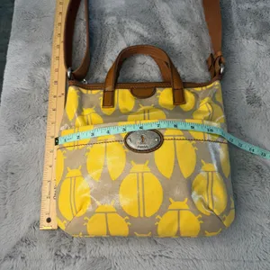 Fossil Key-Per Ladybug Crossbody Bag Yellow Coated Canvas Tote thumbnail 5