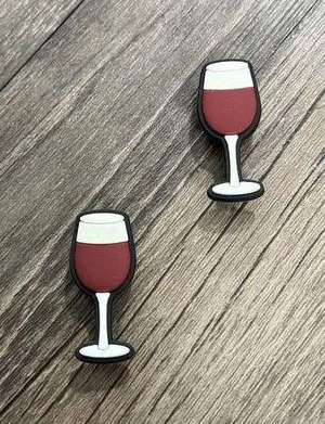 Red Wine Glass Alcohol Charm For Crocs Shoe Charms - 2 Pieces thumbnail 2