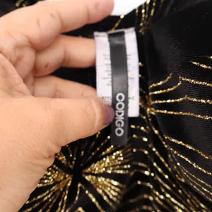 Codigo Black Gold Glitter Sunburst Multi Strap Bodycon Midi Dress Large thumbnail 4