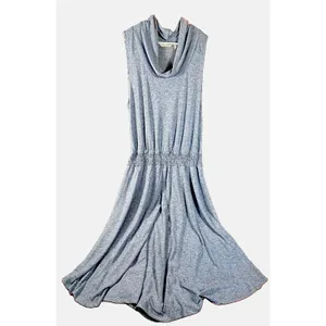 Soft Surroundings XL Tall Blue Kerry Dress Sleeveless Cowl Neck Smocked Waist thumbnail 2
