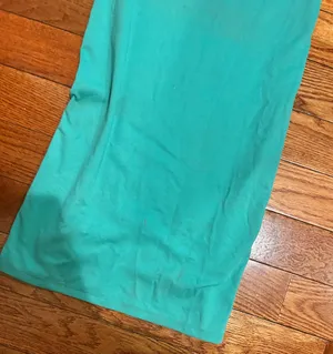 Zara green bodycon Tank Sleeveless back slit midi dress size M thumbnail 7