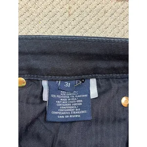 Fidelity Denim Malibu High wide crop raw hem Venetian Blue Jeans, size 31 thumbnail 9