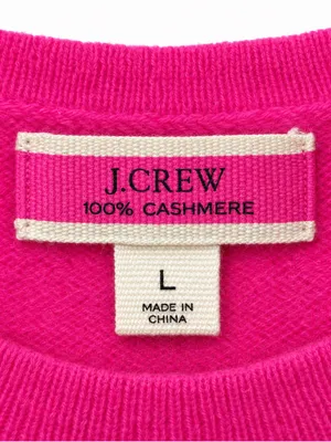 J.Crew 100% Cashmere Short Sleeve Sweater Pink Crewneck Size Large thumbnail 4
