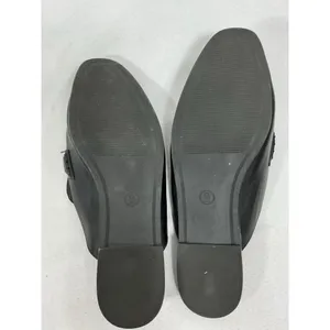 Womans Excellent Cond. A New Day Classic Slip On Loafers 9 Black Gold Hardware thumbnail 5