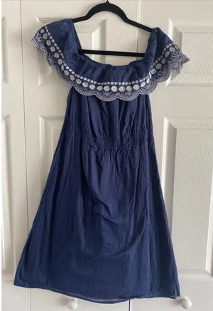 Calypso St Barth Target Dress Womens Size S Blue Cotton Vacation Travel Cruise thumbnail 1