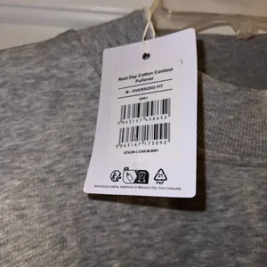Gymshark Rest Day Cotton Contour Pullover in Gray Size Medium New with tag thumbnail 7