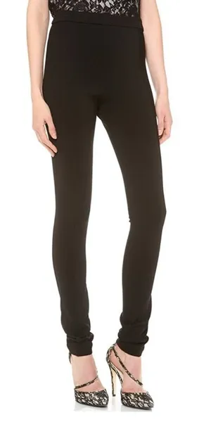 Alice + Olivia Employed Black Seam Front Stretch Leggings Pants Size 0 thumbnail 1
