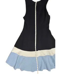 Eliza J Navy‎ Blue Colorblock Textured Honeycomb Fit & Flare Dress Size 6 thumbnail 10