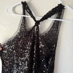 Wildcat Black Sequin Tank Top L‎ Y2K Fairy Grunge Mesh Going Out Top thumbnail 5