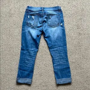 Indigo Rein Distressed Ankle Jeans in Blue thumbnail 10