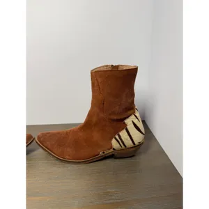 Free People Last Outlaw Calf Hair Ankle Boots Zebra Western 37 / US 6.5‎ Boho thumbnail 3