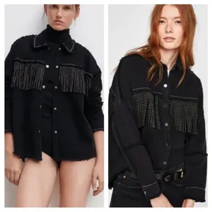 Oversized SHINY FRINGE JACKET ZARA thumbnail 3