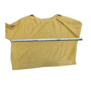 Prana Ochre Yellow Textured Knit Dolman Sleeve Sweater sz‎ S thumbnail 4