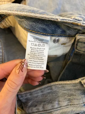 NWT EVERLANE The Curvy 90’s Cheeky Straight Cropped Patchwork Jeans Sz 30 thumbnail 9