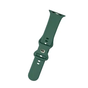 Unbranded Apple iWatch Green Etched Floral Silicone Watch Band 38/40/41mm NEW thumbnail 4