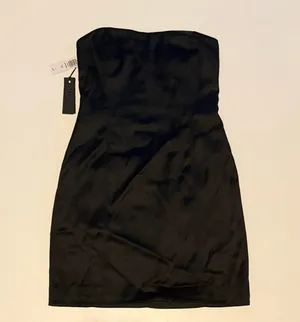 Aritzia Ten by Babaton Revenge Satin Black Dress thumbnail 4