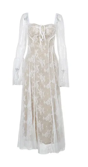 Maternity dress White thumbnail 1