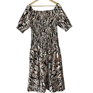 NWOT Midnight Velvet Midi Animal Print Dress thumbnail 3