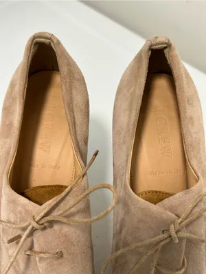 J Crew Peep Toe Suede Oxford Heels Tan Camel Two Tone Size 8 thumbnail 12