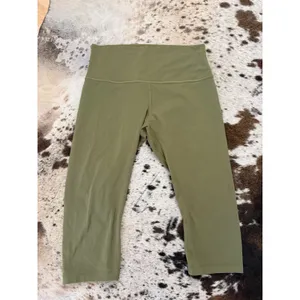 Lululemon Align High-Rise Crop 17" Bronze Green Size 10 thumbnail 2