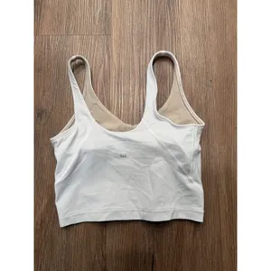 Lululemon Align Tank Top gray‎ Nulu Cropped Built-in Bra Size 4 flaw thumbnail 2
