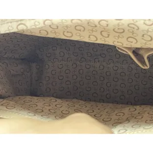 GUESS Gray/Black Logo Print Satchel Top Handle Bag Zip w/ Detachable Strap thumbnail 9