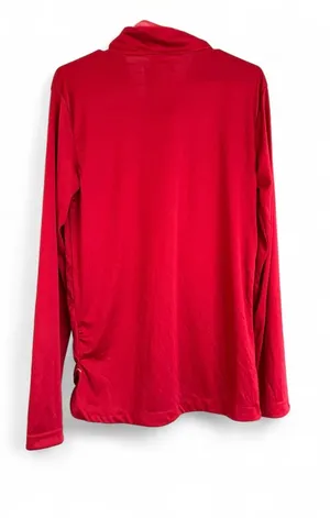 NWT Oklahoma Sooners Quarterback Mock Neck Quarter-Zip Top Small Crimson thumbnail 2