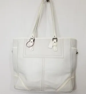 Coach White Leather Legacy Tote thumbnail 1