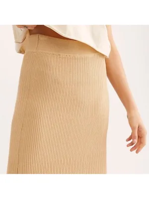 Free People Shine Bright Ribbed Maxi Skirt Size Small thumbnail 2