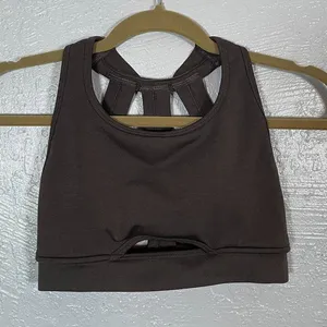 Alphalete Women XS Mocha Brown Trinity Sports Bra Compression Padded Athletic thumbnail 1