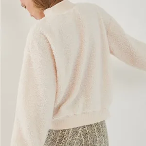 Porridge Sherpa Balloon Sleeve Crewneck Sweater Sweatshirt thumbnail 3