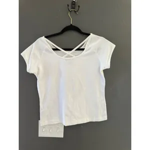Mendocino White Sequin Green Apple Graphic Baby‎ Tee Criss Cross Back XL thumbnail 3