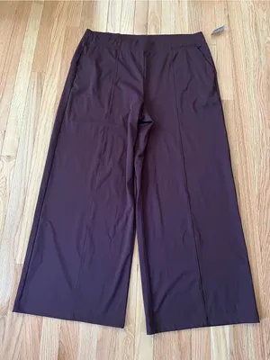 Old Navy Powersoft Purple Wide Leg Pants 2X Athleisure Travel Minimalist Gym NWT thumbnail 1