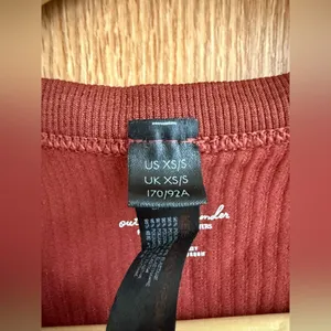 Urban Outfitters Ribbed Tank Top - Deep Red thumbnail 4