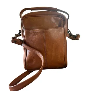 Frye Carmel Brown Genuine Leather Boho Satchel Small Anti Theft Crossbody Bag thumbnail 4