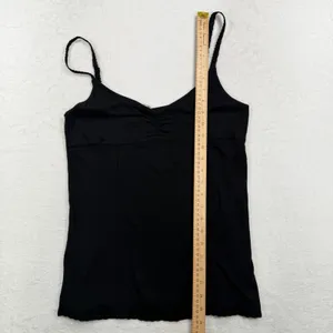 VTG Y2K Old Navy Large Cami Tank Top Lace Trim Babydoll Black Coquette Layering thumbnail 10
