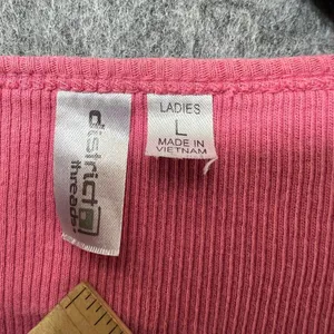 Vintage Y2K Baby Tee Pink Ribbed Cotton T-Shirt Large Automotive Graphic Racing‎ thumbnail 3