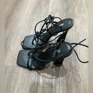 Sheln Black‎ Strappy Heels Black Size 8 thumbnail 4