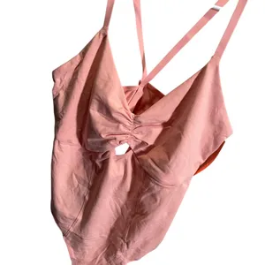 Colsie Pink One-Piece Bodysuit‎ Cotton XS Adjustable Straps Keyhole Detail thumbnail 3