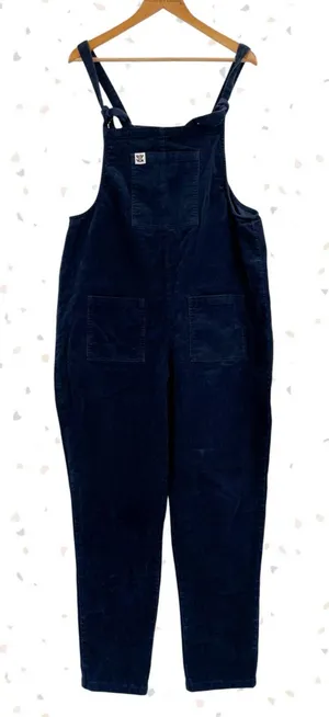 Lucy and Yak Navy Corduroy Dungaree Overalls Dark Blue Organic Cotton Size 12 thumbnail 1