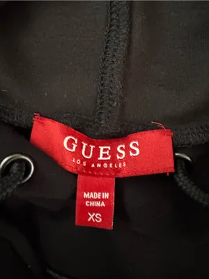 GUESS women Black Hooded Sweatshirt - Embroidered Logo thumbnail 4