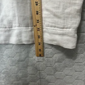 Faherty Gemina Pintuck Dress 100%‎ Linen White Coastal Boho Cottagecore Women XS thumbnail 7