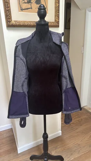 Lululemon Athletica Navy/Gray Herringbone Define Zip Up Size 10 thumbnail 5