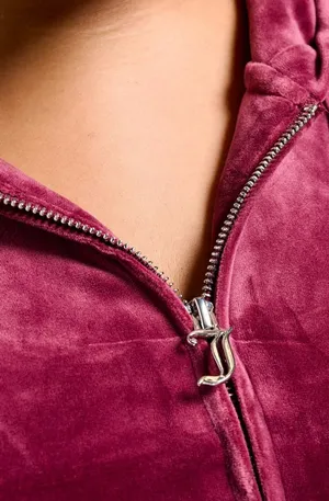 Juicy Couture Zip Up Blinged Rhinestone Hoodie thumbnail 2