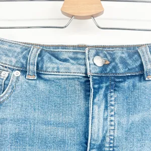 Madewell Womens Curvy Flared Wide-Leg Jeans Boho Raw‎ Hem DM7401 Blue Size 31 thumbnail 2