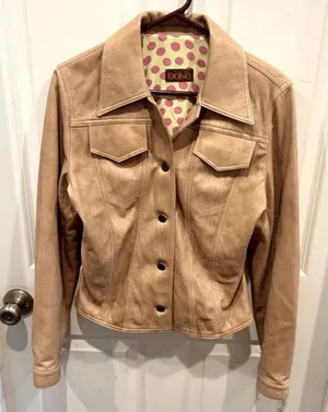 Bolsa Leather Jacket Tan Nude Beige size Medium‎ Brown thumbnail 1