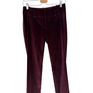 Alice + Olivia‎ Olivia Burgundy Merlot Velvet Bootcut Trousers Pants Size 0 thumbnail 5